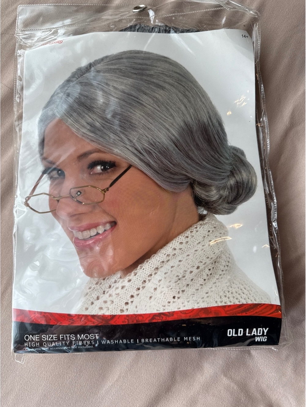 Old Lady Costume Wig - One Size Fits Most, Gray Hair